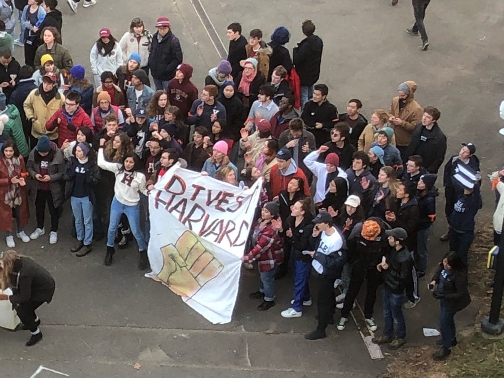Protestors Disrupt Harvard Yale Game