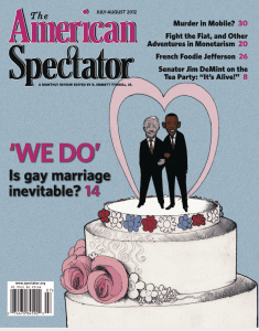 American Spectator cover July/August 2012