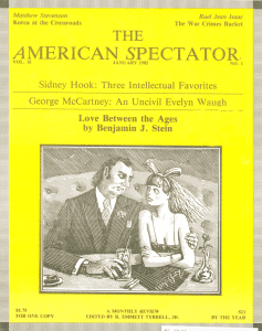 American Spectator magazine cover, Jan. 1985