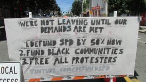 Scene in Seattle’s CHOP (Mike Howard)