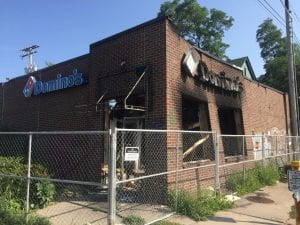 Domino’s in Minneapolis after riots, Aug. 23, 2020 (Nic Rowan) spectator.org