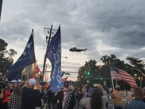 Trump helicopter leaves Walter Reed (Hannah Rowan) spectator.org