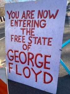 George Floyd sign, Minneapolis (Nic Rowan) spectator.org
