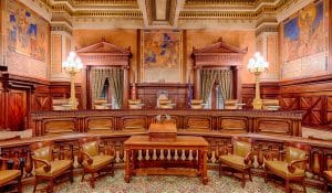 The Supreme Court Chamber in the Pennsylvania State Capitol building in Harrisburg (Shutterstock.com) spectator.org