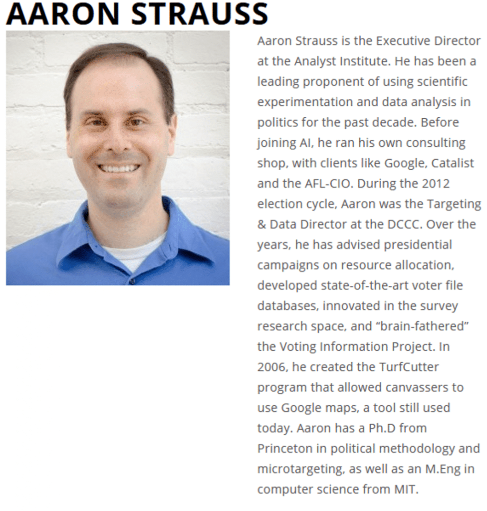 Screenshot of the bio of the director of the Center for Civic Information, illustrating piece on the Georgia runoff elections and potential voter intimidation (Screenshot of image obtained by C. Murray) spectator.org