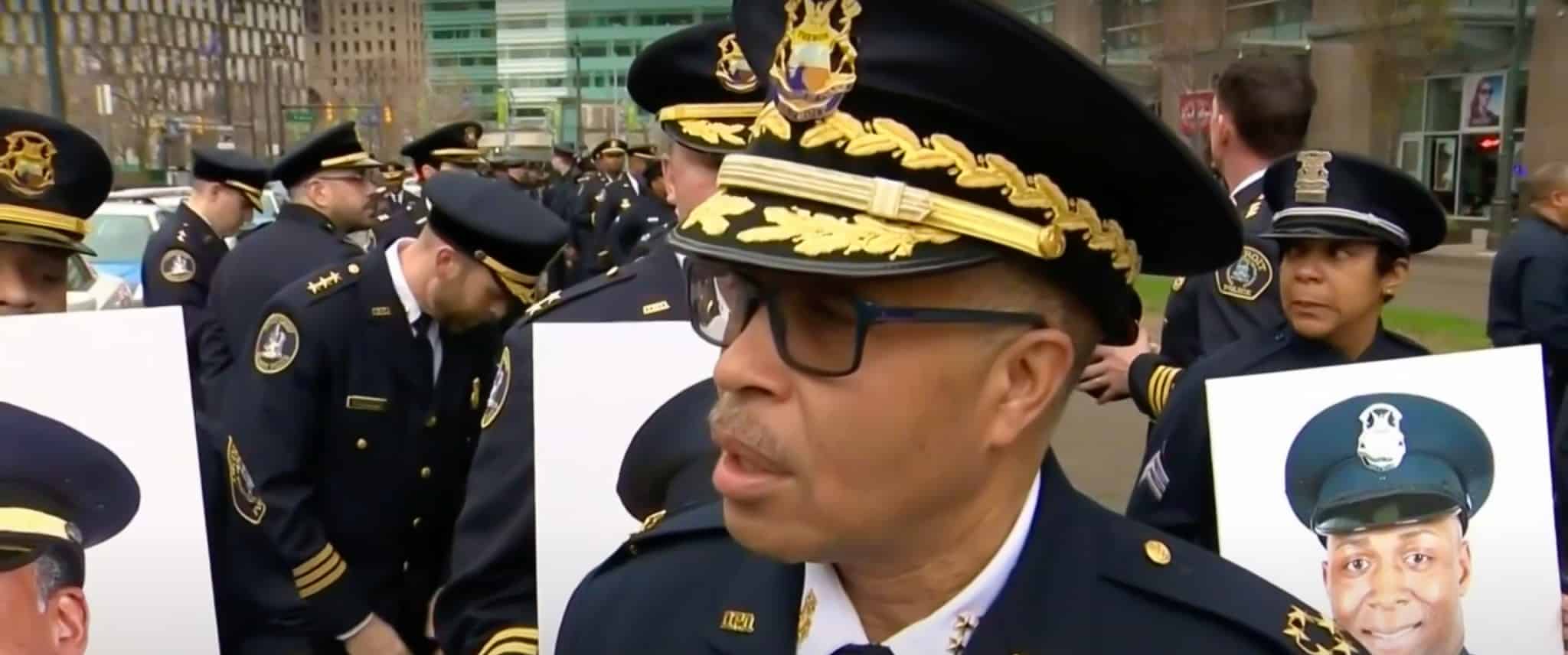 James Craig speaks to members of the media in Detroit. (Click On Detroit/Local 4/WDIV/Youtube)