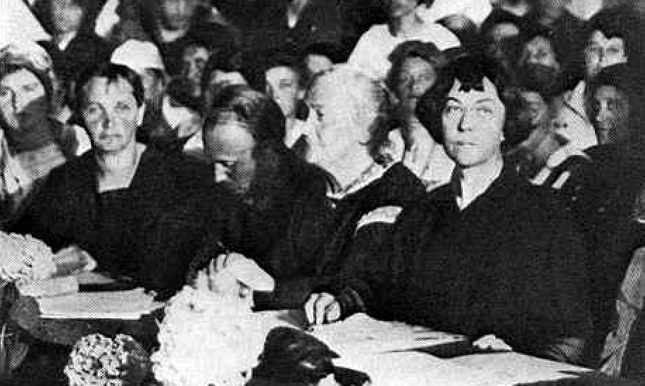 Clara Zetkin and Alexandra Kollontai at the Third Congress of the Communist International