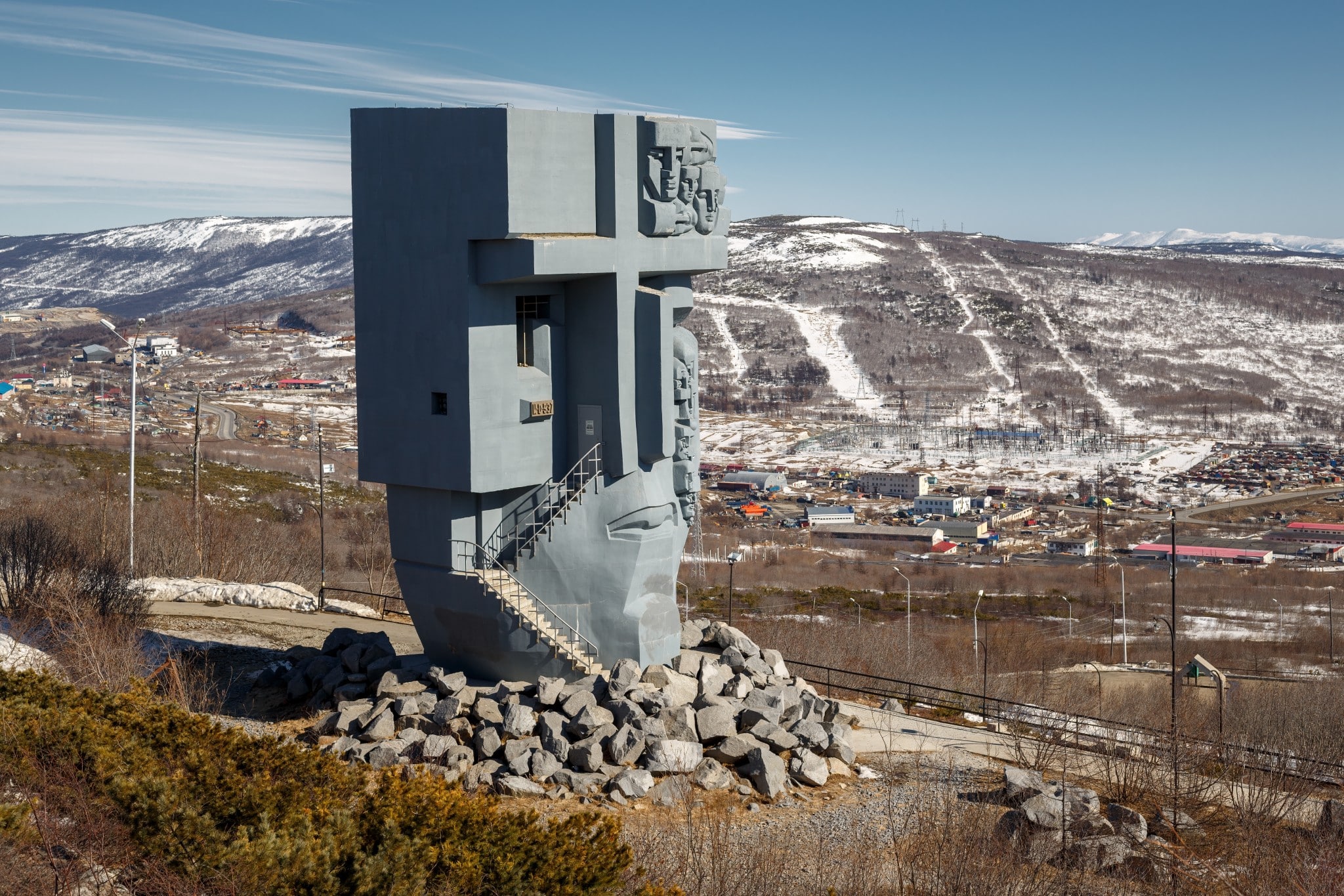 A monument dedicated to victims of the Gulag prison camps in Magadan, Russia, located in the Russian Far East. (Andrei Stepanov/Shutterstock)