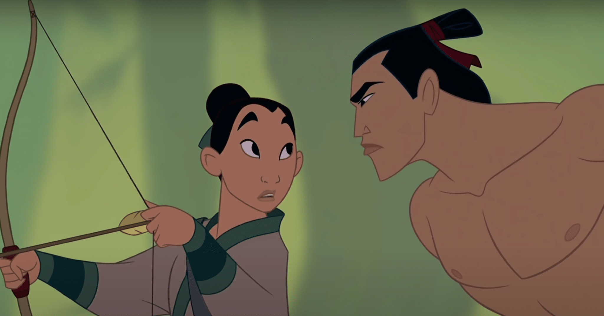 Mulan and Li Shang during the song “I’ll Make a Man Out of You.“ (YouTube/Disney)