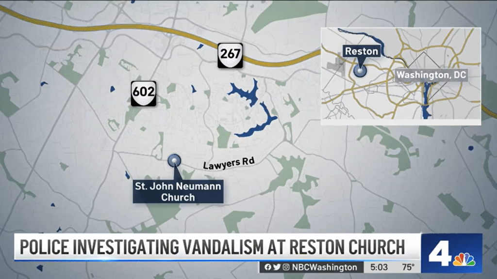 The location of St. John Neumann, where the attack took place.