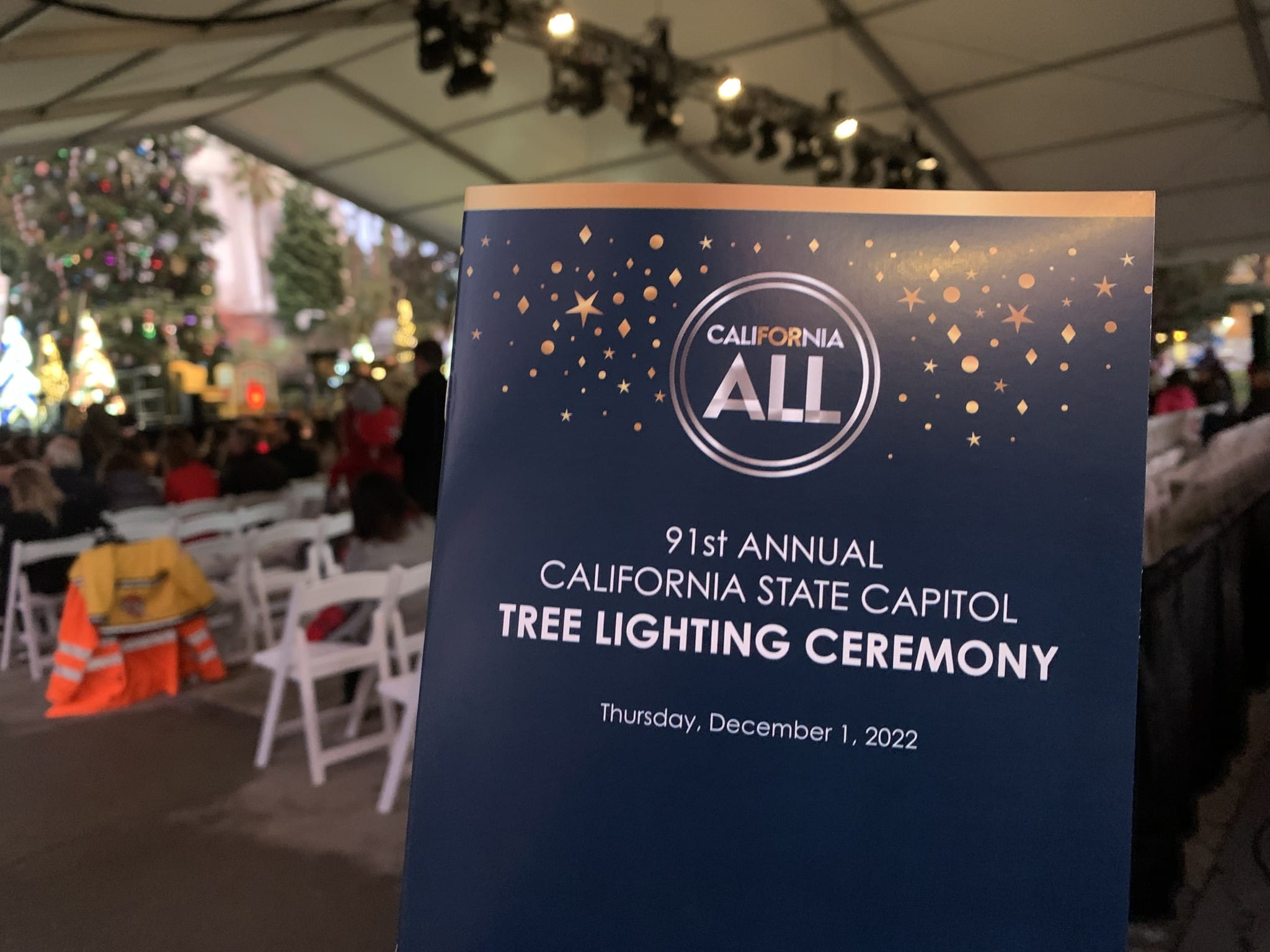 California State Capitol Tree Lighting Ceremony pamphlet