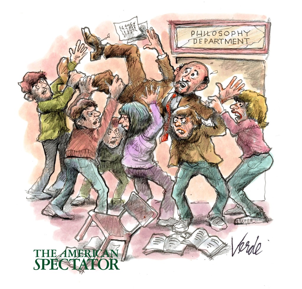 Students and professor, illustrating piece on institutional capture (Verde, spectator.org)