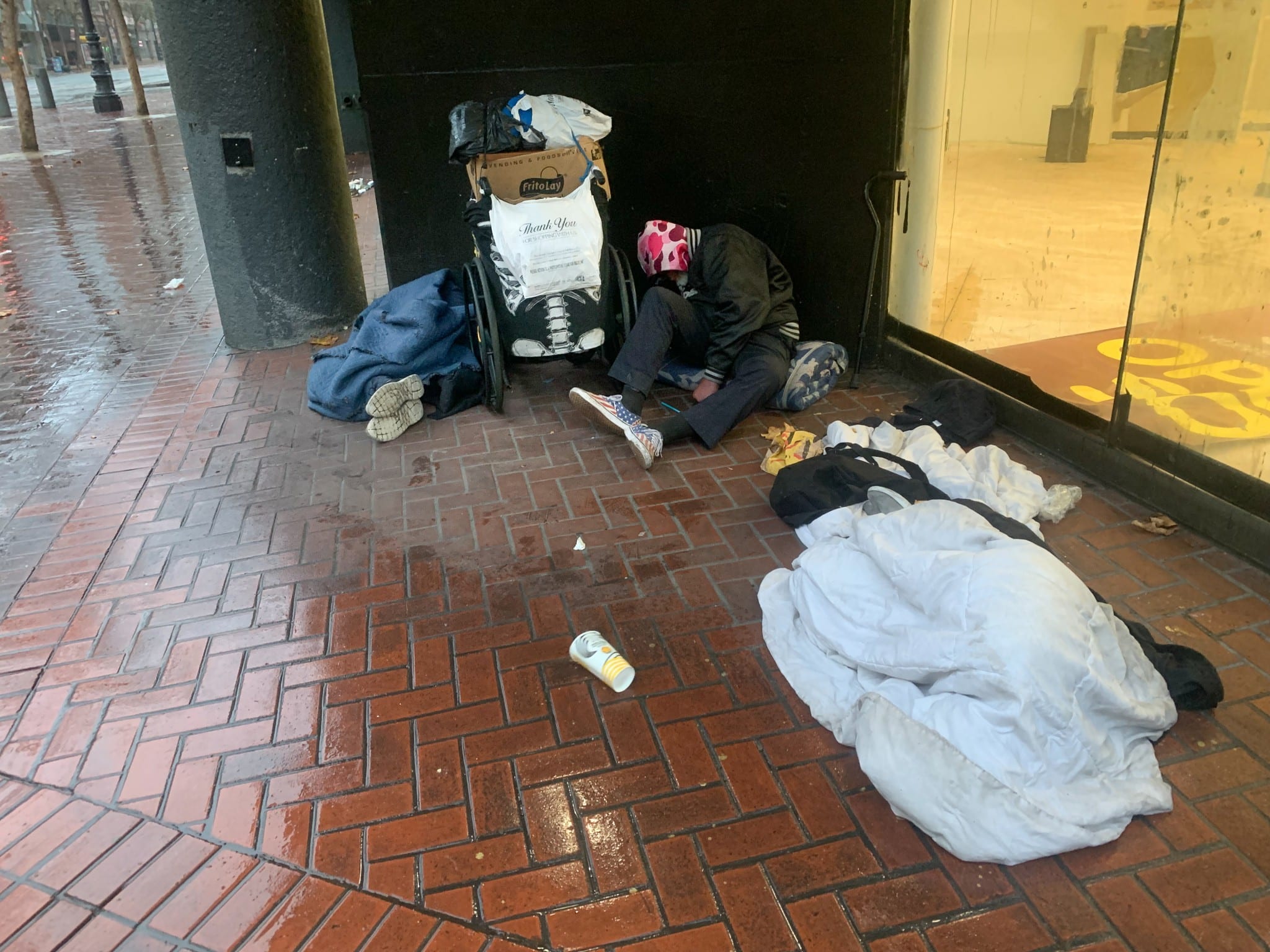 Homeless men sleep on the streets in San Francisco, California (The American Spectator)