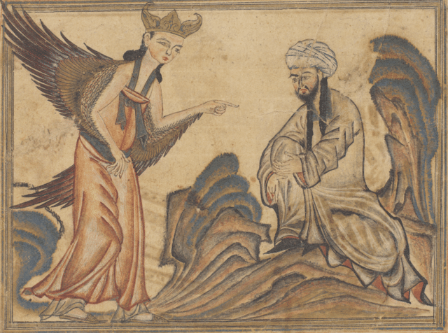 The Prophet Muhammad Receiving Revelation from the Angel Gabriel