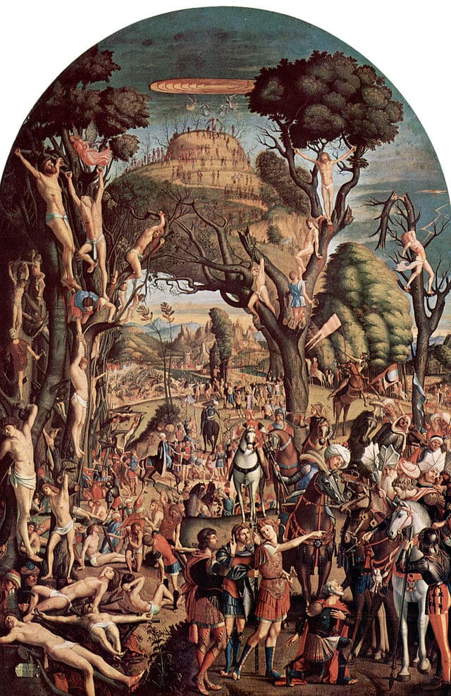 The Crucifixion and Apotheosis of the Ten Thousand Martyrs of Mount Ararat by Vittore Carpaccio