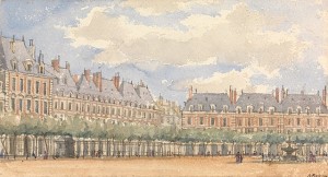 Augustus Pugin's sketch of “Place Royale, Paris” (Wikimedia Commons)