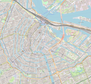 Amsterdam city center (Wikimedia Commons)
