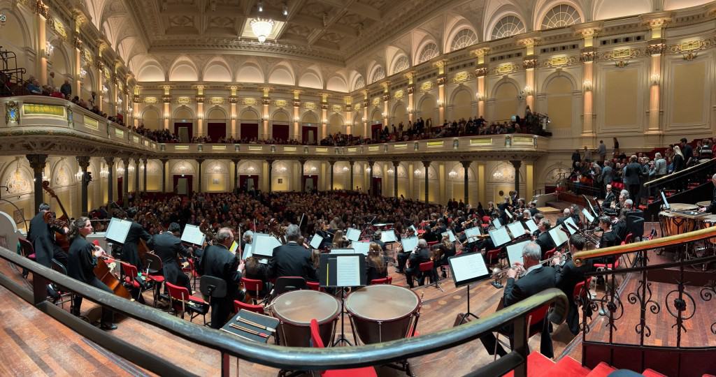 Nederlands Philharmonisch Orkest prepares to play the Concertgebouw’s Main Hall, as seen from podium seats (image credit: Jeremy Hildreth) 