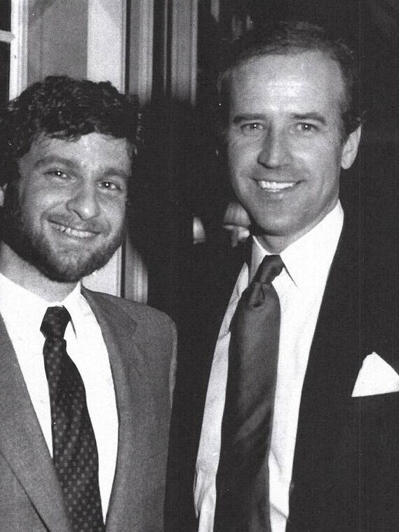 Rabbi Dov Fischer with Sen. Joseph R. Biden (D-Del.), 1985 (Dov Fischer)