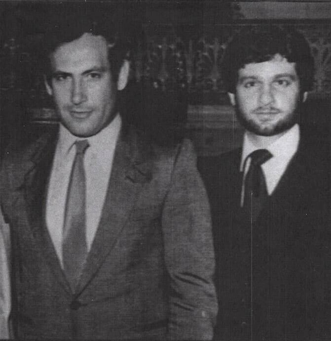 Rabbi Dov Fischer with Benjamin Netanyahu, then-Israeli ambassador to U.N., 1985 (Dov Fischer)