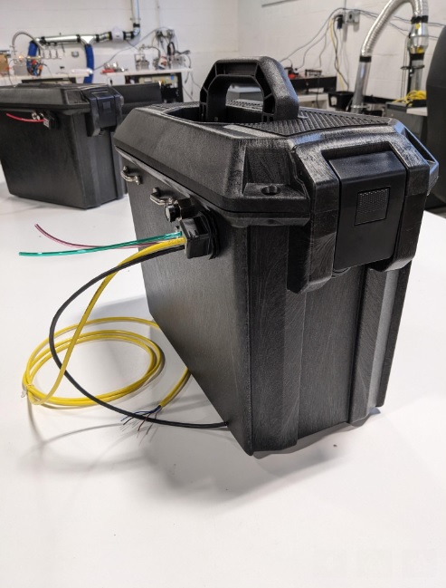 Spectaire, Inc. AireCore device attaches to big-rig trucks via this housing unit. Photo courtesy of Spectaire, Inc.