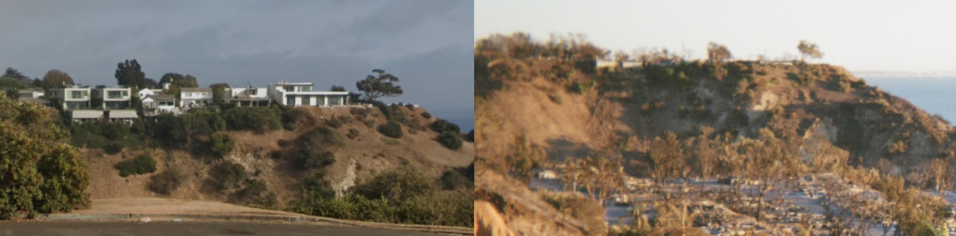 North Mount Holyoke Ave as seen from across Temescal Canyon (Source: Deroy Murdock)