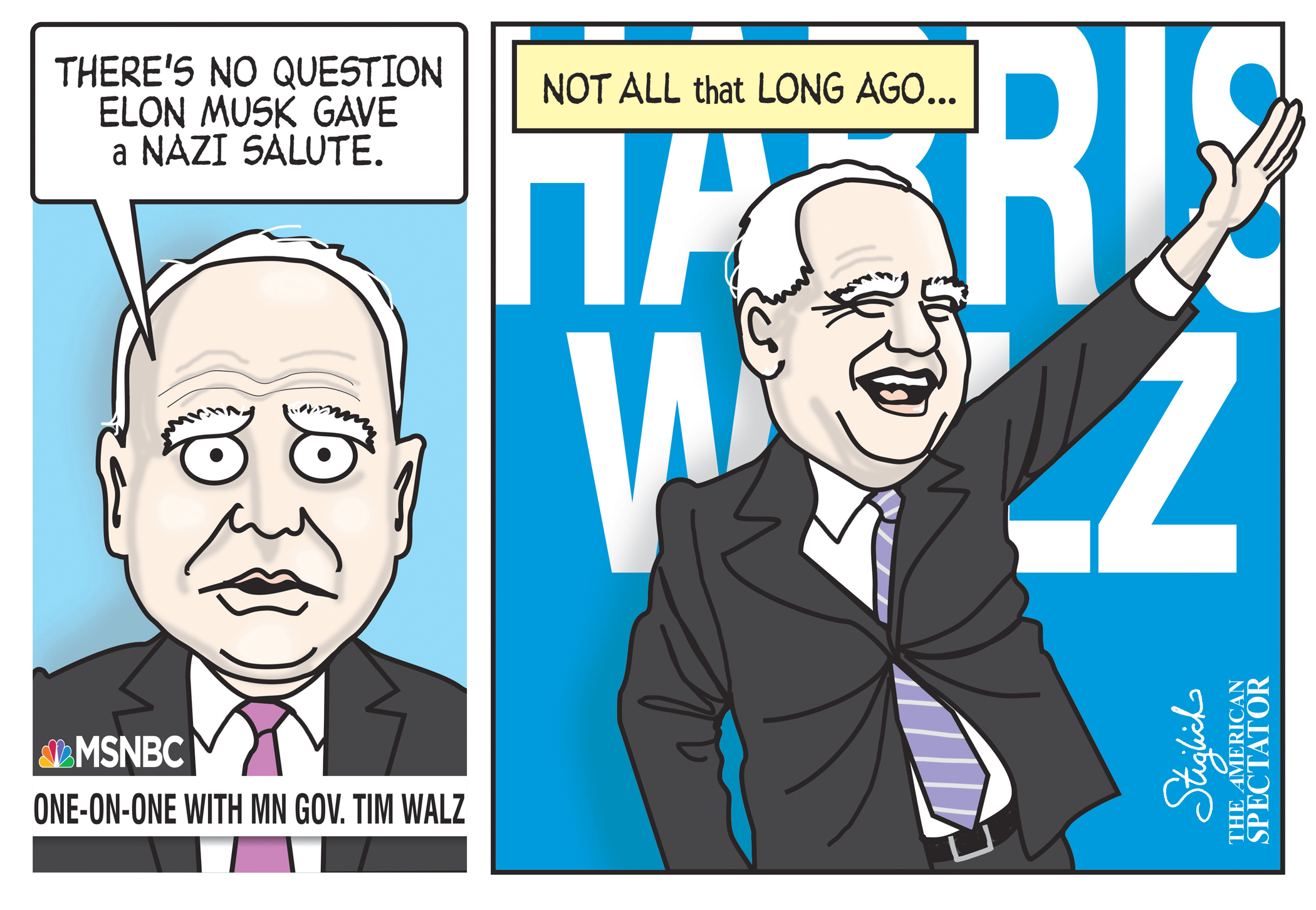 Tim Walz on Nazi Salutes by Tom Stiglich