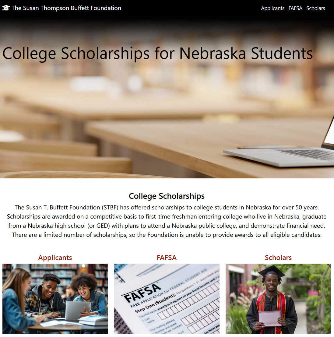 The Susan Thompson Buffet Foundation website