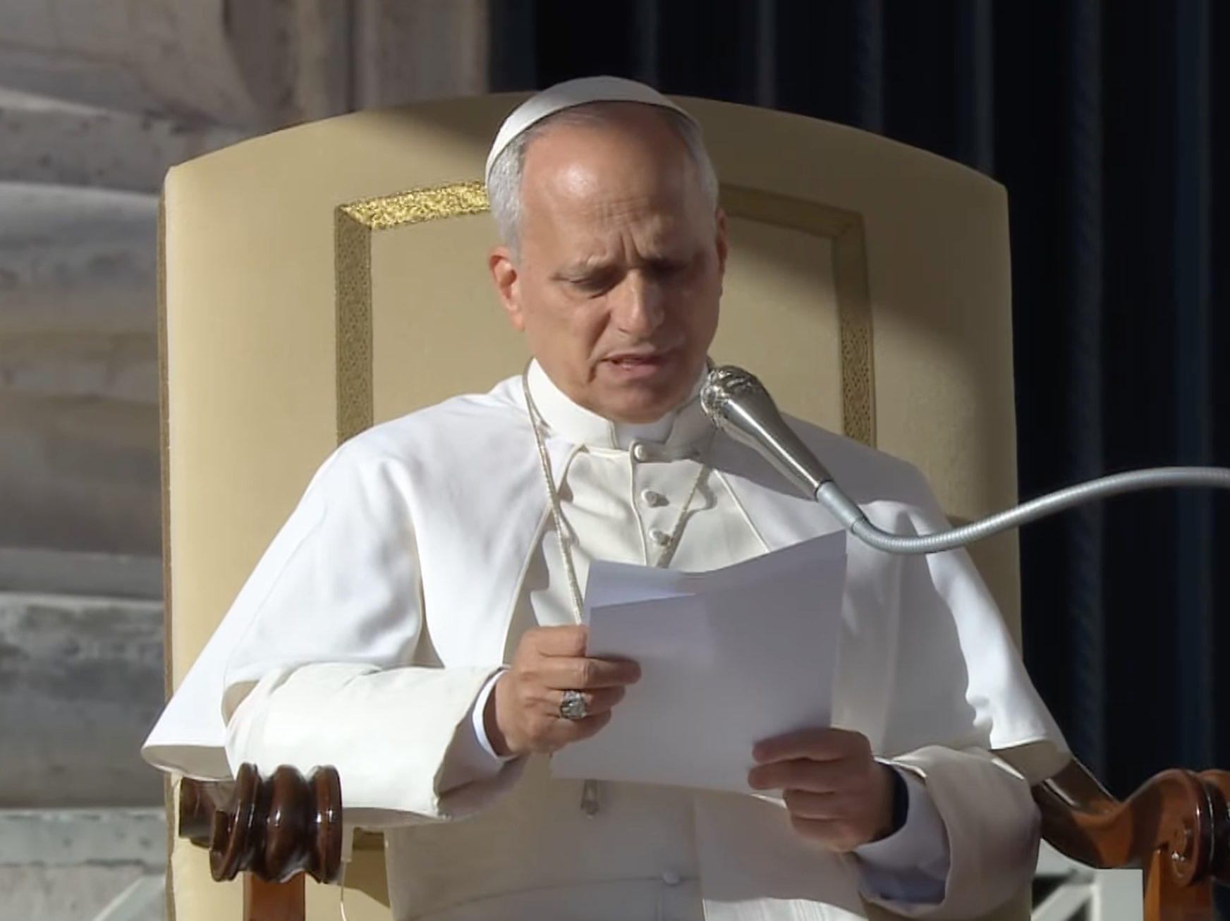 Pope Leo at his Dec. 10, 2025 general audience (Catholic News Service/YouTube)