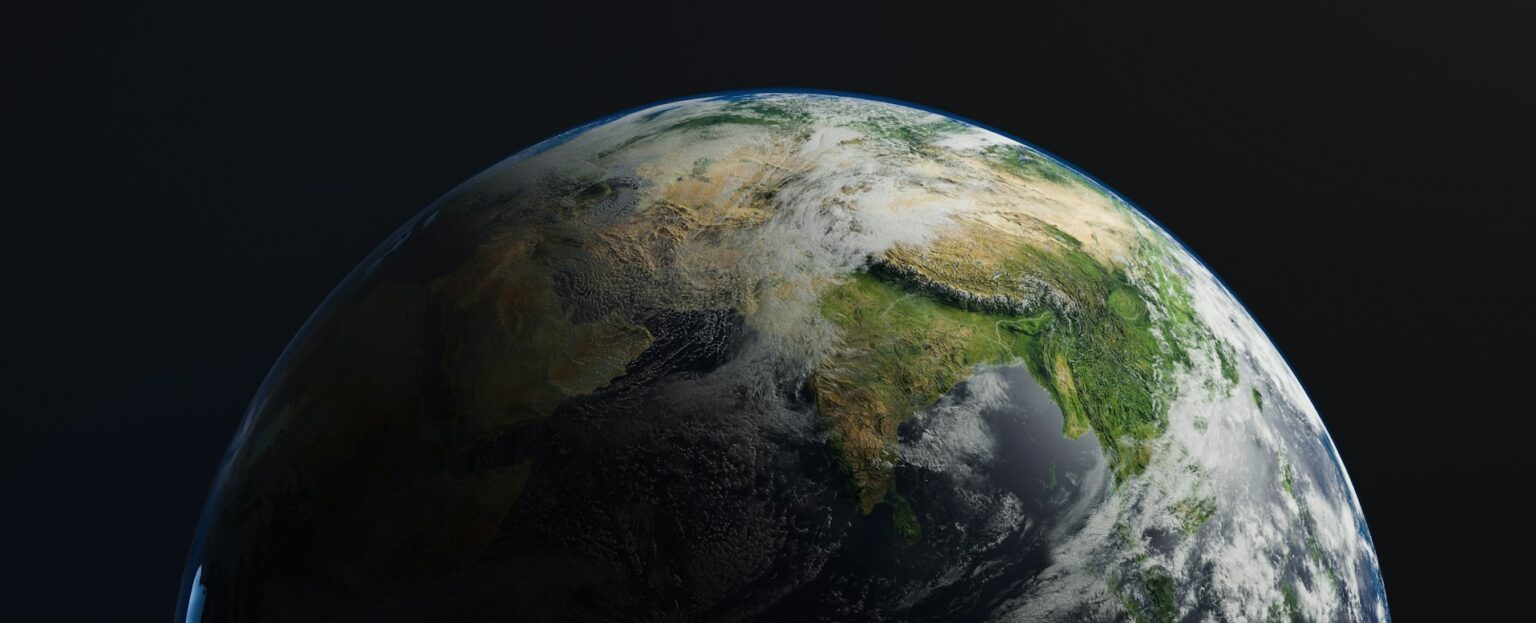 Earth from space with visible continents