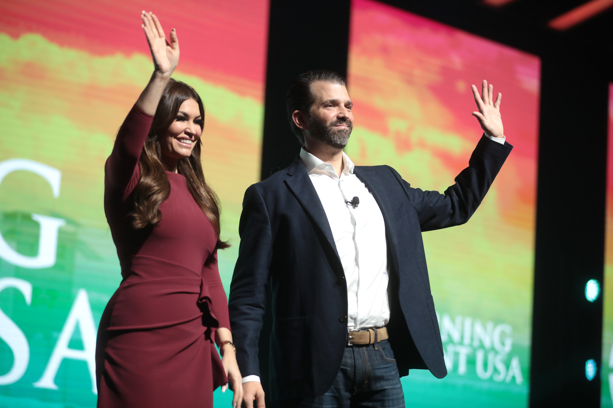 Kimberly Guilfoyle appears in 2019 with Donald Trump, Jr., whom she was engaged to for a time (Gage Skidmore/CC BY-SA 2.0)